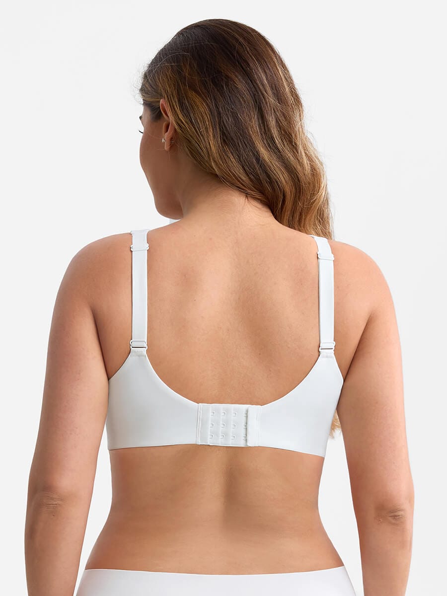 BBB Virtually Full Coverage Underwire Side Boning Mesh Plunge Minimizer Bra