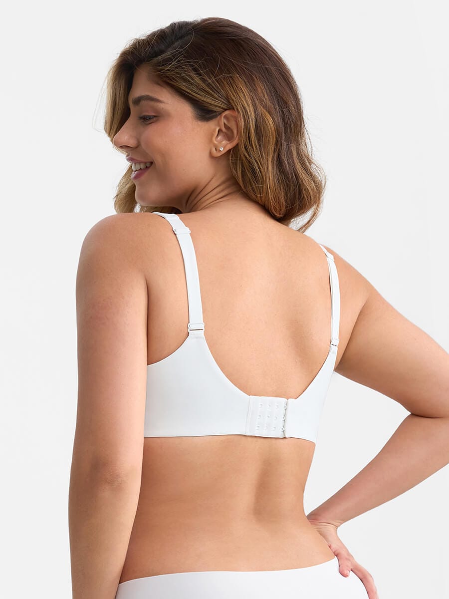 BBB Virtually Full Coverage Underwire Side Boning Mesh Plunge Minimizer Bra