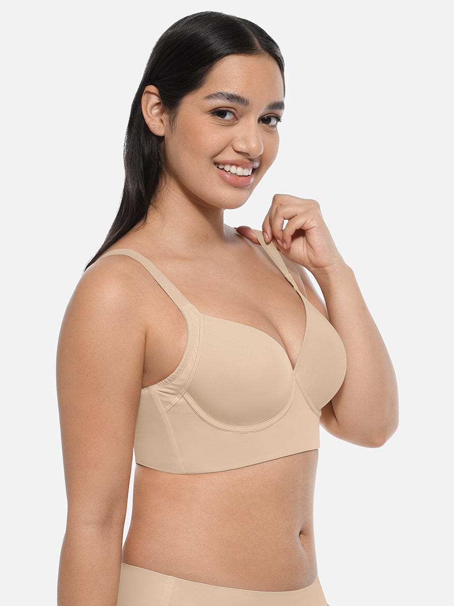 Wholesale Skin Underwire Push-Up Sculpting Uplift Hide Back Fat Full Coverage Bra