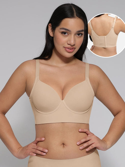 Wholesale Skin Underwire Push-Up Sculpting Uplift Hide Back Fat Full Coverage Bra