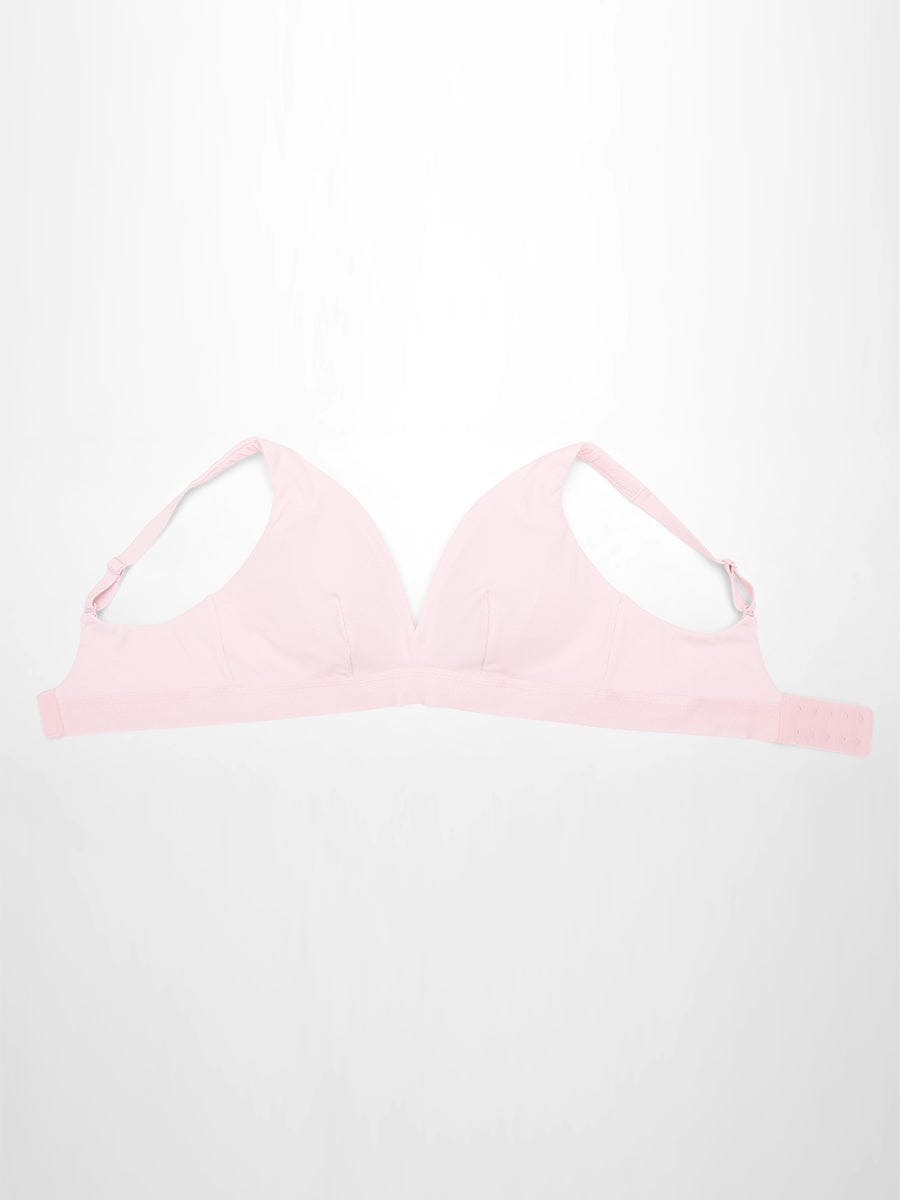 Wholesale Deep V Neck Rib Modal All Day Wear Bralette with Removable Pads