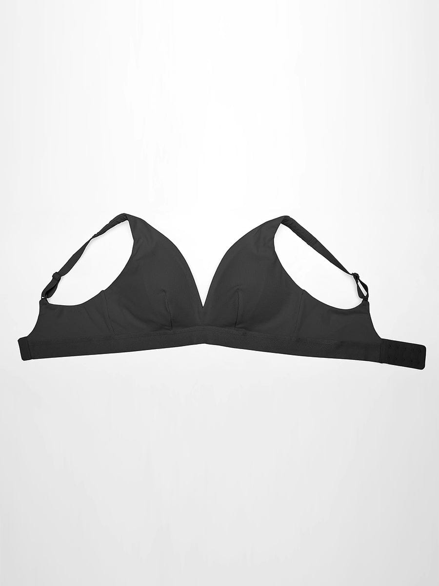 Wholesale Deep V Neck Rib Modal All Day Wear Bralette with Removable Pads