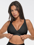 Wholesale Deep V Neck Rib Modal All Day Wear Bralette with Removable Pads