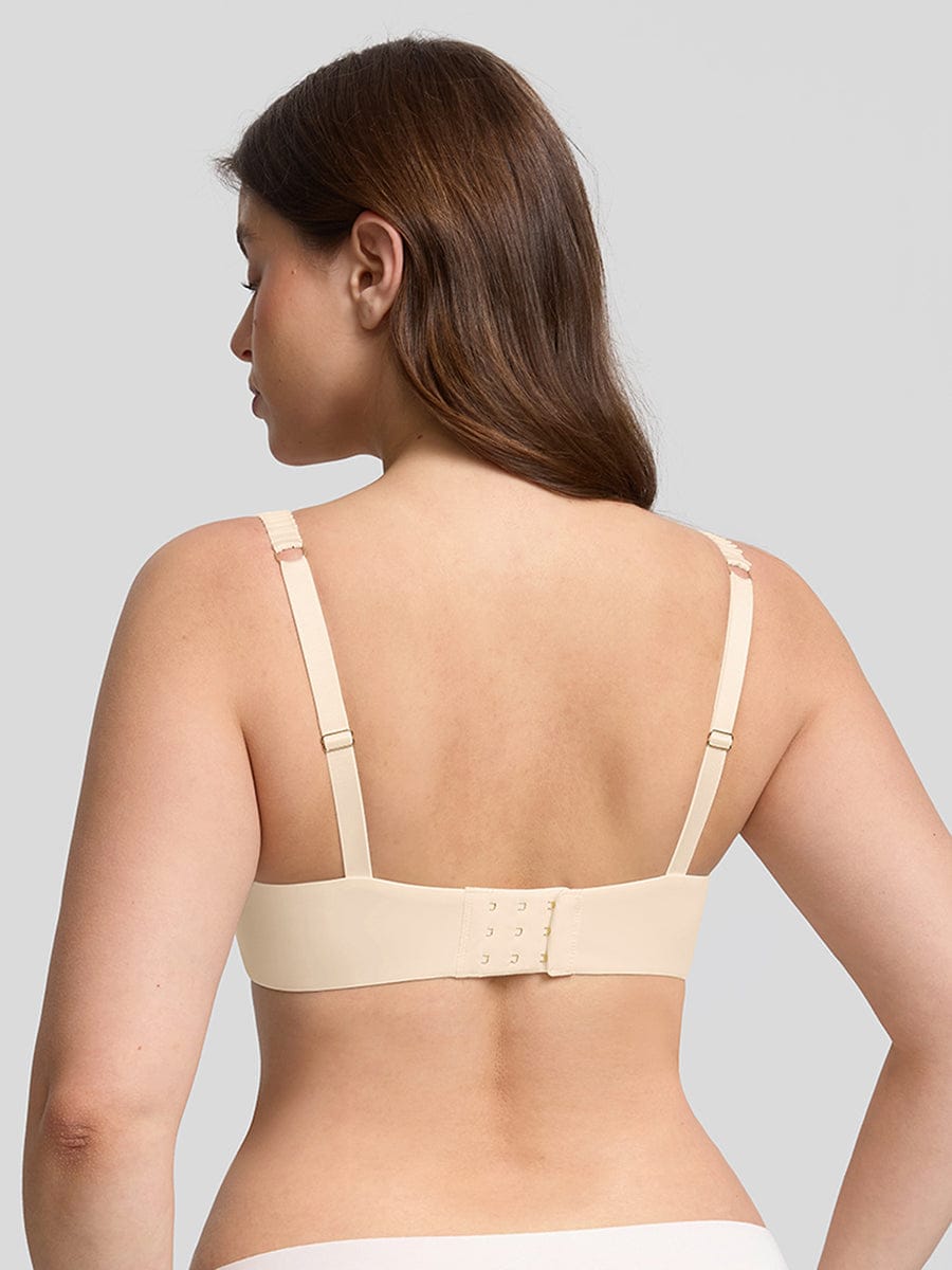 Wholesale Comfortable Invisible Memory Foam Lightly Lined Demi T Shirt Bra High Support Underwire Bra