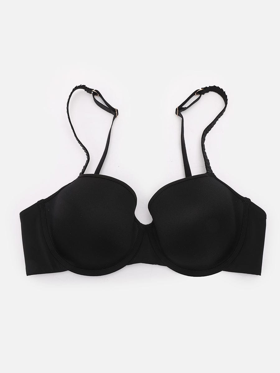 Wholesale Comfortable Invisible Memory Foam Lightly Lined Demi T Shirt Bra High Support Underwire Bra