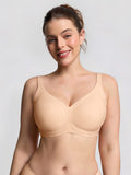 Wholesale Jelly Support Wireless Seamless Everyday T Shirt Bra for Large Breasts